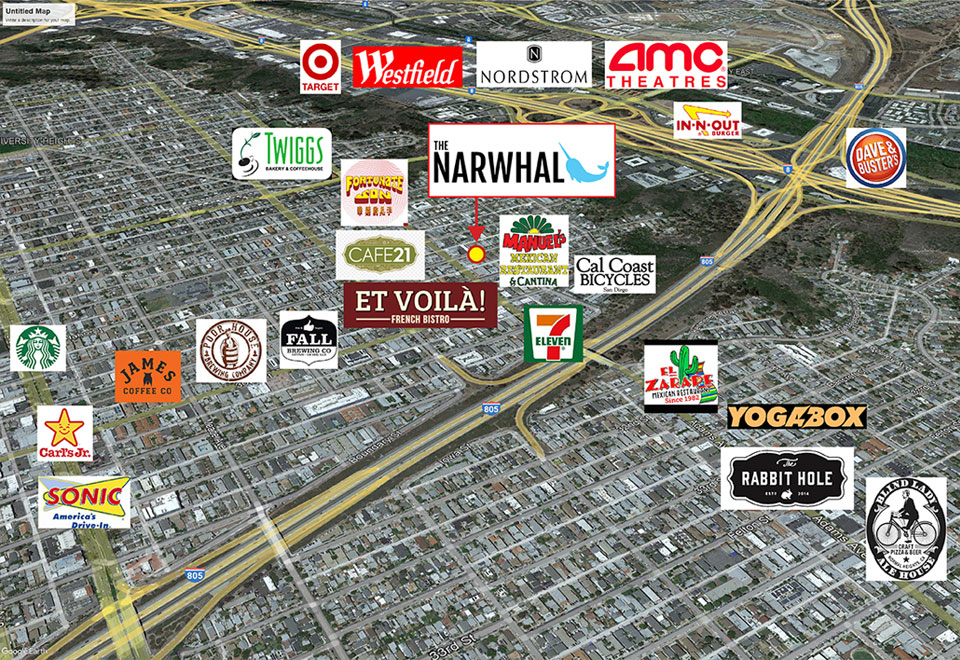 Narwhal Apartments Amenities Map